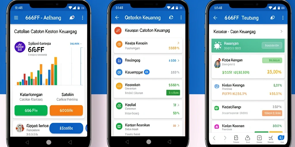 Antarmuka aplikasi Catatan Keuangan 666FF yang mudah digunakan.