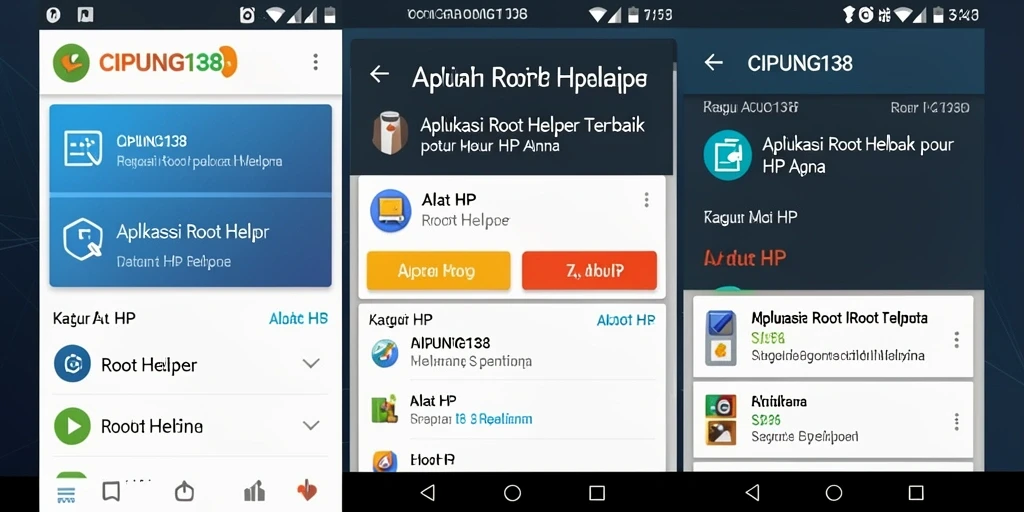 Antarmuka CIPUNG138 yang sederhana dan fungsional untuk Root Helper.