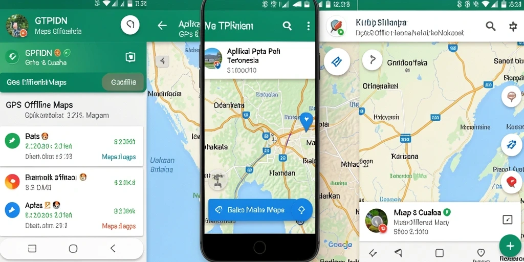 Tampilan antarmuka GTPIDN menampilkan peta offline yang jelas dan navigasi intuitif.