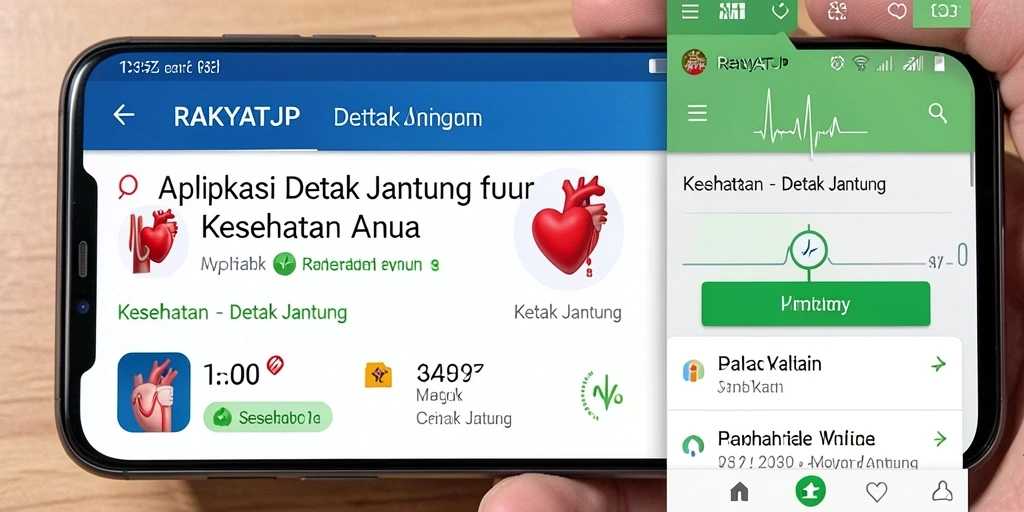 Tampilan antarmuka aplikasi RAKYATJP yang mudah digunakan untuk detak jantung.