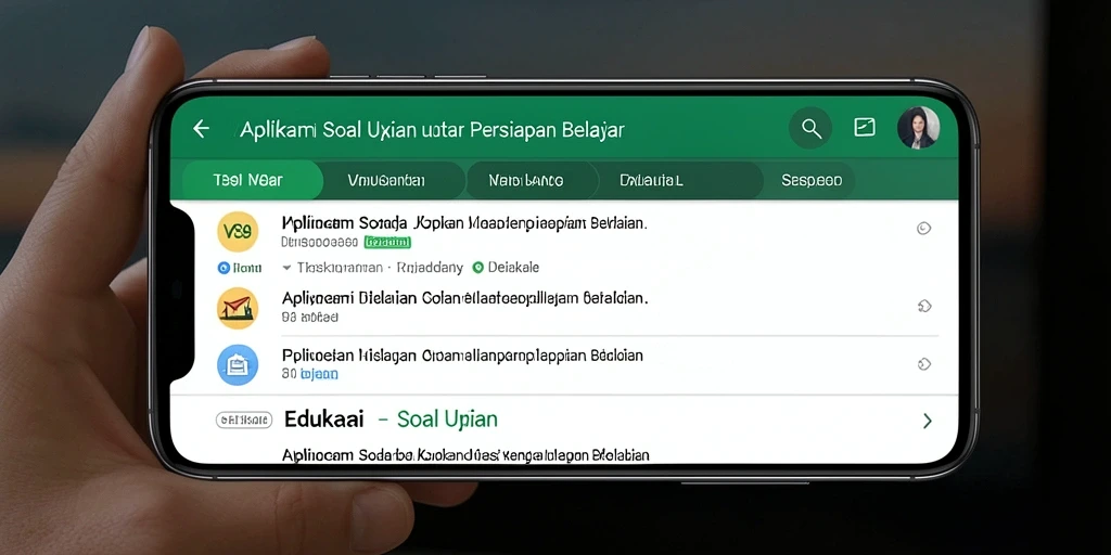 Tampilan antarmuka V89 saat mengerjakan soal ujian.