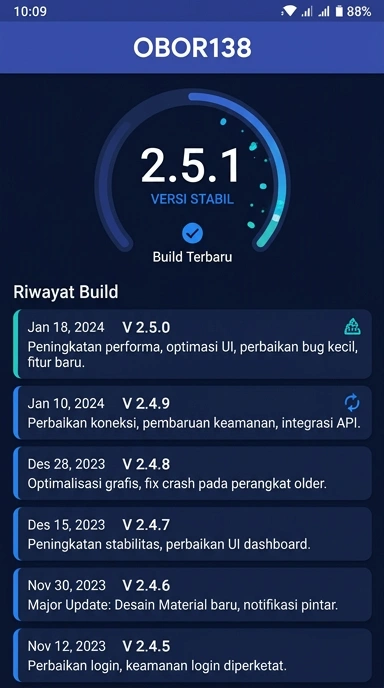 Riwayat Versi obor138 untuk Pengguna Android